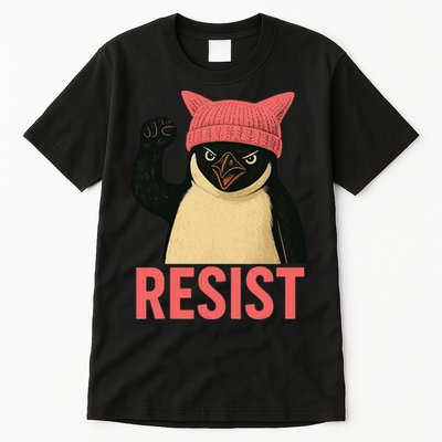 Resist Penguin Tariff Hands Off Protest March Hat USA Tall T-Shirt