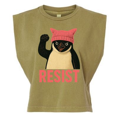 Resist Penguin Tariff Hands Off Protest March Hat USA Garment-Dyed Women's Muscle Tee