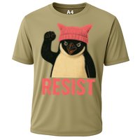 Resist Penguin Tariff Hands Off Protest March Hat USA Cooling Performance Crew T-Shirt