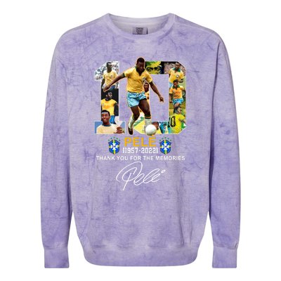 RIP Pele Thank You For The Memories Colorblast Crewneck Sweatshirt