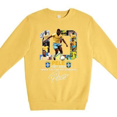 RIP Pele Thank You For The Memories Premium Crewneck Sweatshirt