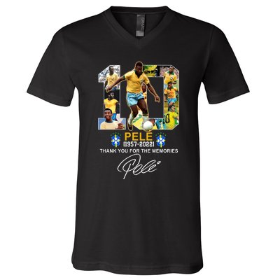 RIP Pele Thank You For The Memories V-Neck T-Shirt