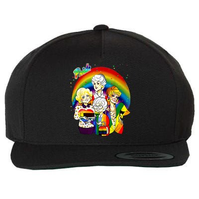 Rainbow Pride The Golden LGBT Pride Month Girls Wool Snapback Cap