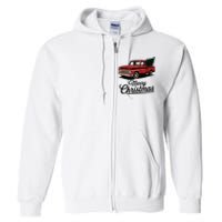 Red Pickup Truck Christmas Tree Vintage Christmas Full Zip Hoodie