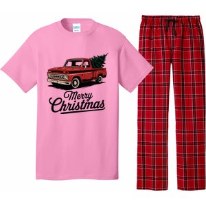 Red Pickup Truck Christmas Tree Pajama Set