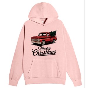 Red Pickup Truck Christmas Tree Urban Pullover Hoodie