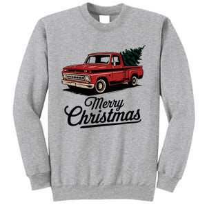 Red Pickup Truck Christmas Tree Sweatshirt