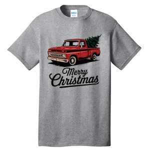 Red Pickup Truck Christmas Tree Tall T-Shirt