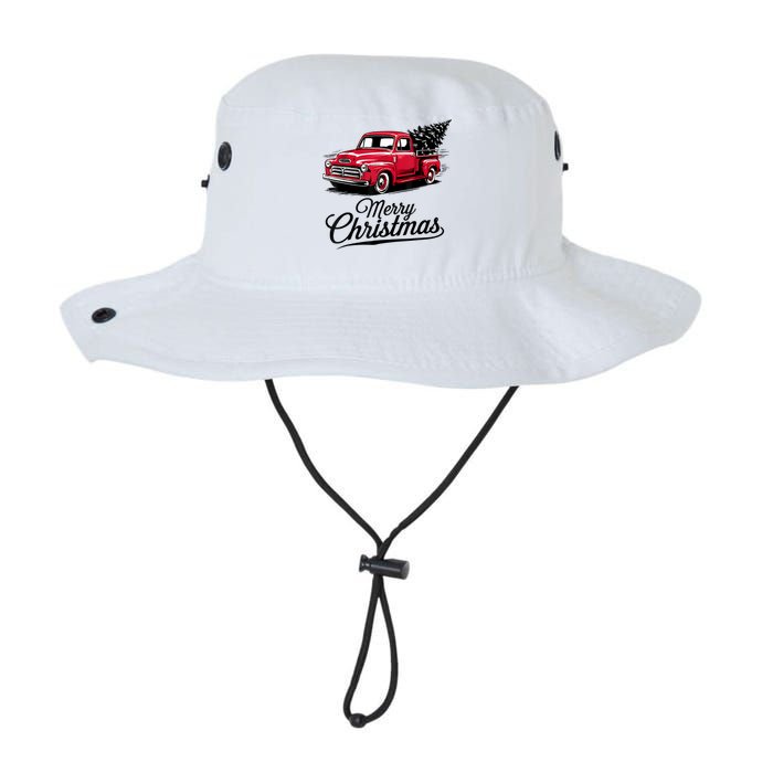 Red Pickup Truck Christmas Tree Vintage Christmas Legacy Cool Fit Booney Bucket Hat