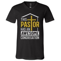 Religious Person This Pastor Has An Awesome Congregation V-Neck T-Shirt