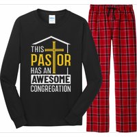 Religious Person This Pastor Has An Awesome Congregation Long Sleeve Pajama Set