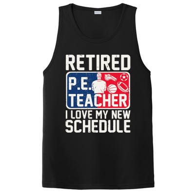 Retired Pe Teacher I Love My New Schedule PosiCharge Competitor Tank