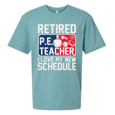 Retired Pe Teacher I Love My New Schedule Sueded Cloud Jersey T-Shirt