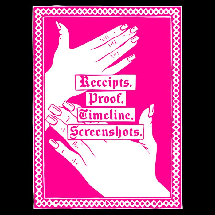 Receipts Proof Timeline Screenshots Funny Drawstring Bag