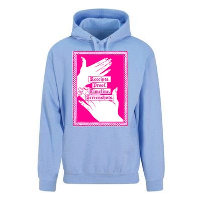 Receipts Proof Timeline Screenshots Funny Unisex Surf Hoodie