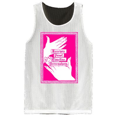 Receipts Proof Timeline Screenshots Funny Mesh Reversible Basketball Jersey Tank