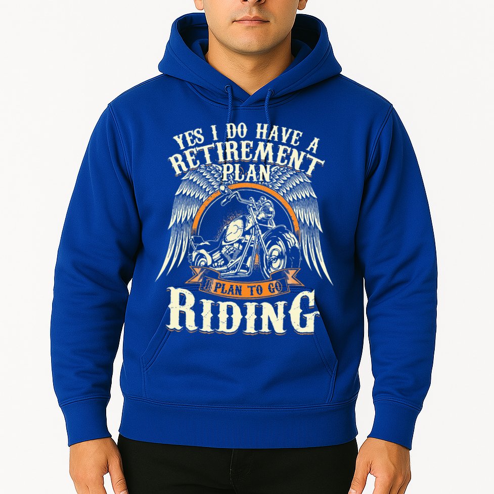 Retirement Plan To Go Riding Gift Motorcycle Riders Biker Hoodie