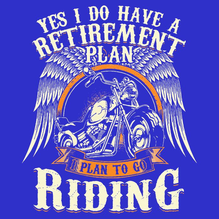 Retirement Plan To Go Riding Gift Motorcycle Riders Biker 16 in Basic Backpack