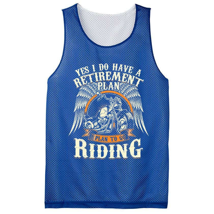 Retirement Plan To Go Riding Gift Motorcycle Riders Biker Mesh Reversible Basketball Jersey Tank