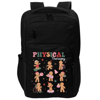 Retro Physical Therapy Gingerbread Christmas PT Funny Xmas Impact Tech Backpack