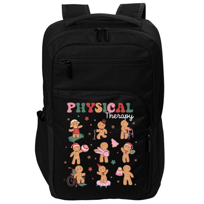 Retro Physical Therapy Gingerbread Christmas PT Funny Xmas Impact Tech Backpack