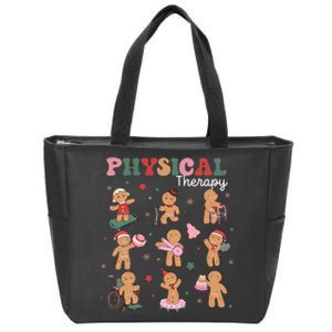 Retro Physical Therapy Gingerbread Christmas PT Funny Xmas Zip Tote Bag