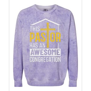 Religious Person This Pastor Has An Awesome Congregation Colorblast Crewneck Sweatshirt