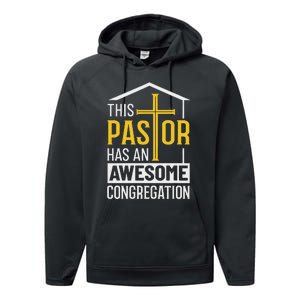 Religious Person This Pastor Has An Awesome Congregation Performance Fleece Hoodie