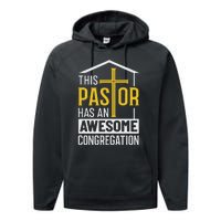 Religious Person This Pastor Has An Awesome Congregation Performance Fleece Hoodie