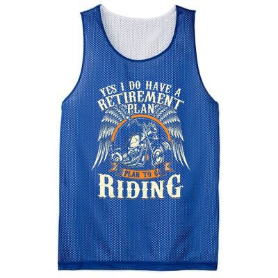 Retirement Plan To Go Riding Gift Motorcycle Riders Biker Mesh Reversible Basketball Jersey Tank