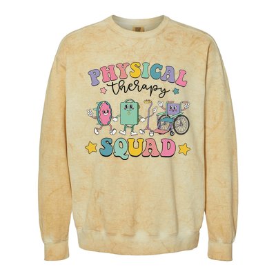 Retro Physical Therapy PT Squad Pediatric Physical Therapist Colorblast Crewneck Sweatshirt