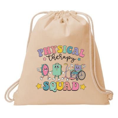 Retro Physical Therapy PT Squad Pediatric Physical Therapist Drawstring Bag