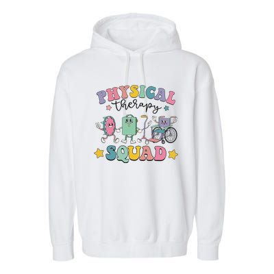 Retro Physical Therapy PT Squad Pediatric Physical Therapist Garment-Dyed Fleece Hoodie