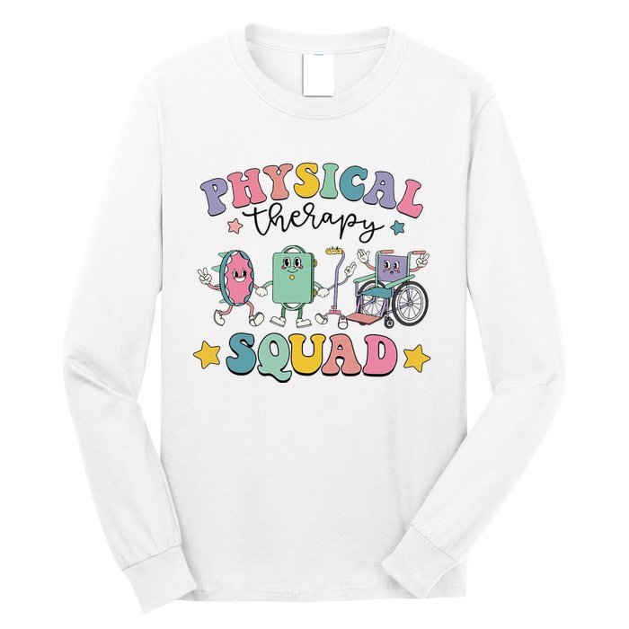 Retro Physical Therapy PT Squad Pediatric Physical Therapist Long Sleeve Shirt