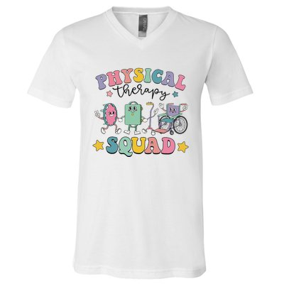 Retro Physical Therapy PT Squad Pediatric Physical Therapist V-Neck T-Shirt