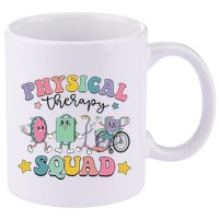 Retro Physical Therapy PT Squad Pediatric Physical Therapist 11oz C Handle Ceramic Mug