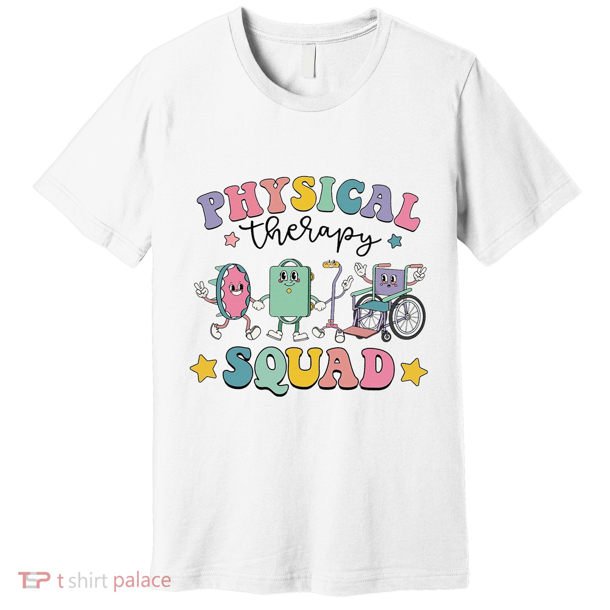 Retro Physical Therapy PT Squad Pediatric Physical Therapist Premium T-Shirt