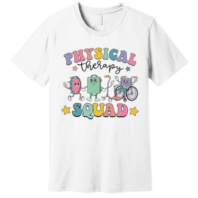 Retro Physical Therapy PT Squad Pediatric Physical Therapist Premium T-Shirt