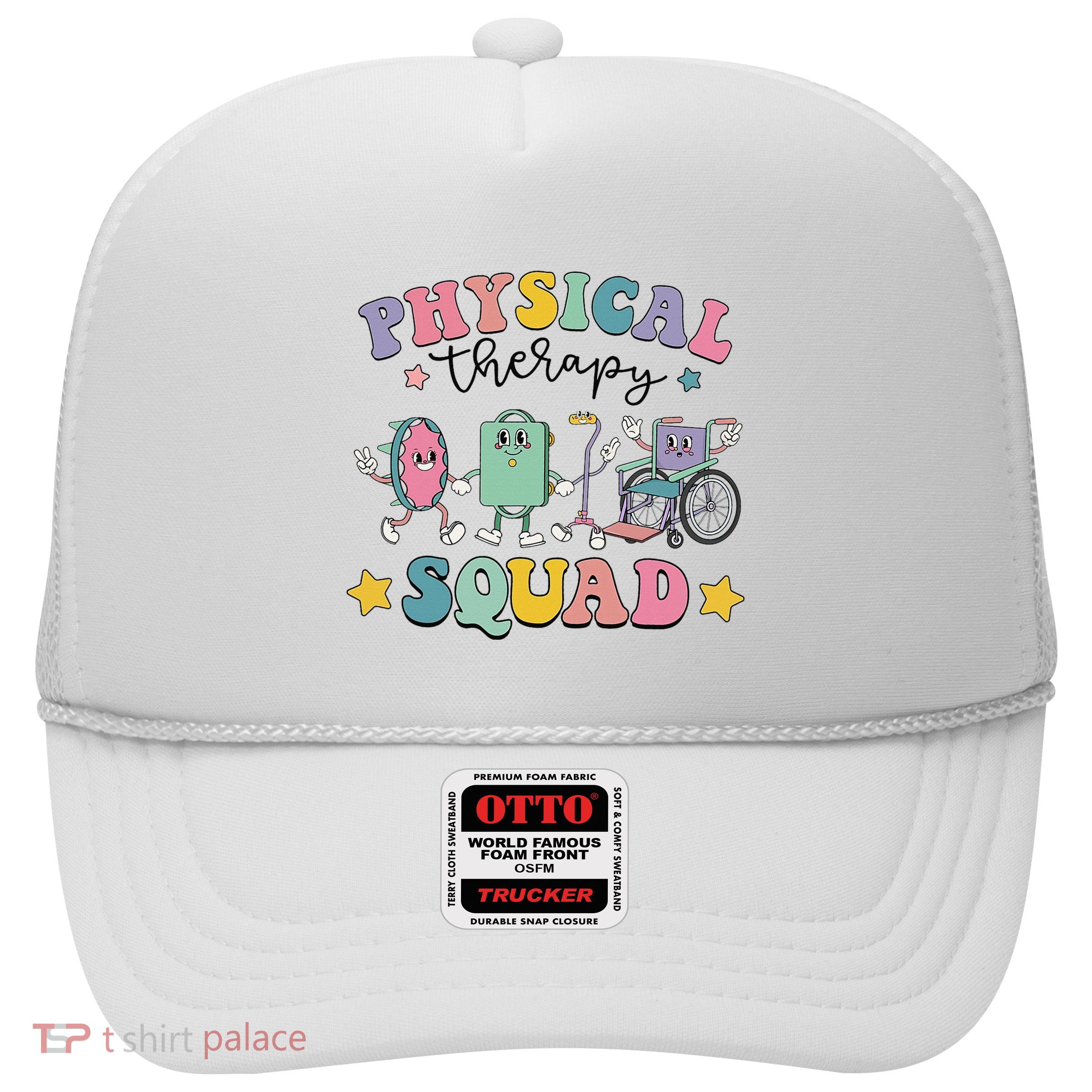 Retro Physical Therapy PT Squad Pediatric Physical Therapist Trucker Hat