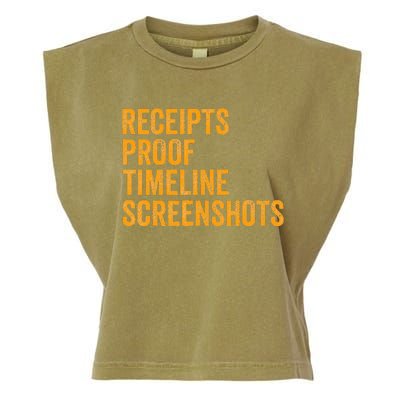 Receipts Proof Timeline Screenshots Garment-Dyed Women's Muscle Tee