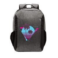 Retro Palm Tree Tropical Sunset Vector Backpack