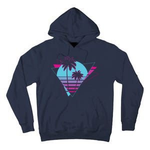 Retro Palm Tree Tropical Sunset Tall Hoodie