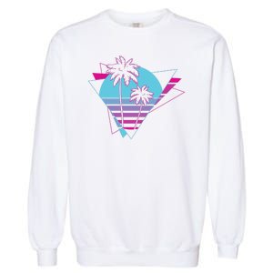 Retro Palm Tree Tropical Sunset Garment-Dyed Sweatshirt