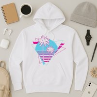 Retro Palm Tree Tropical Sunset Hoodie