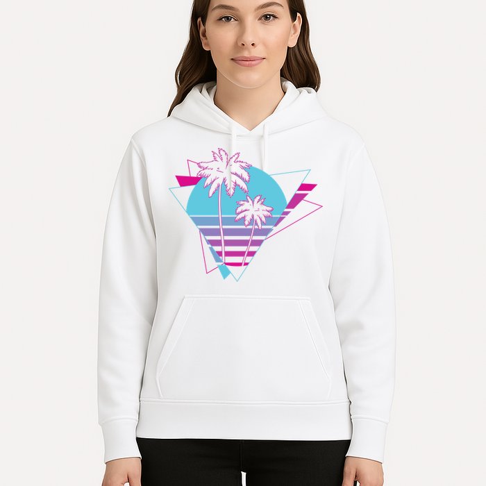 Retro Palm Tree Tropical Sunset Hoodie