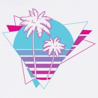 Retro Palm Tree Tropical Sunset Hoodie