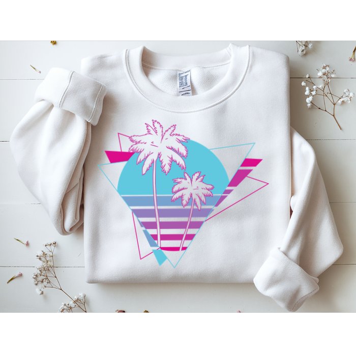 Retro Palm Tree Tropical Sunset Sweatshirt