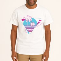 Retro Palm Tree Tropical Sunset Tall T-Shirt
