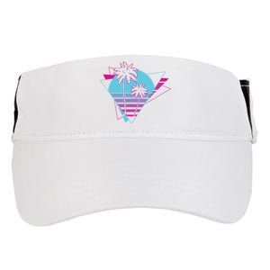 Retro Palm Tree Tropical Sunset Adult Drive Performance Visor