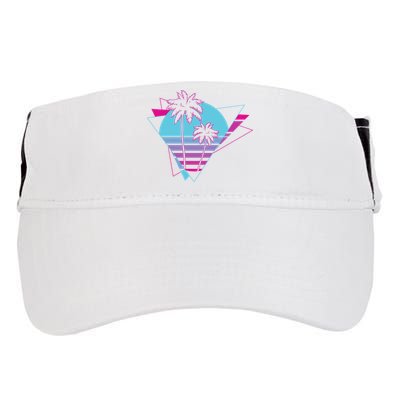 Retro Palm Tree Tropical Sunset Adult Drive Performance Visor